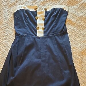 Wet Seal Blue Strapless Salor Dress